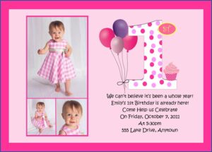 First Birthday Invitation Wording Facebook