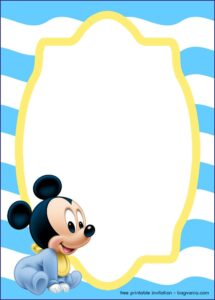 Free Baby Mickey Mouse Invitation Template