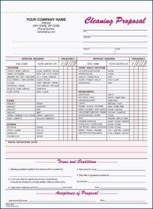 Free Bid Forms For Cleaning Business