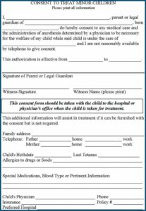 Free Child Guardianship Consent Form