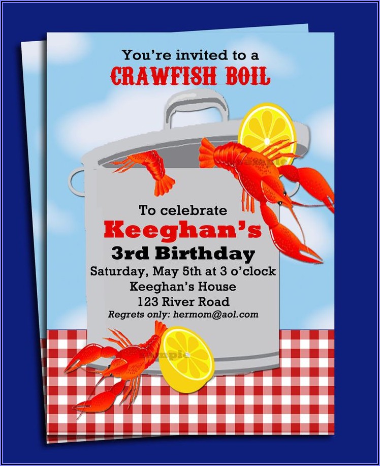 Free Crawfish Boil Party Invitation Templates