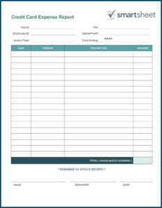 Free Expense Report Template