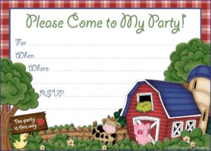 Free Farm Animal Invitation Template