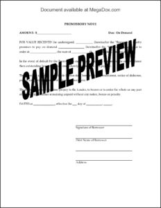 Free Legal Forms Promissory Note