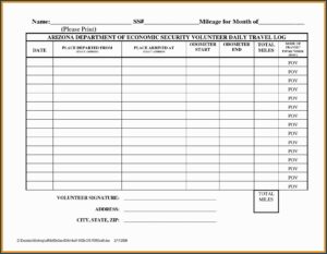 Free Mileage Reimbursement Form