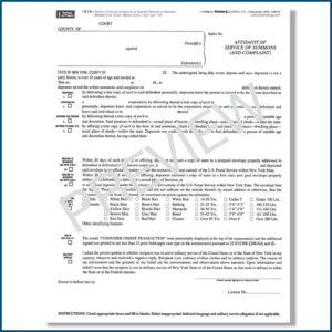 Free Printable Affidavit Of Service Form