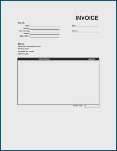 Free Printable Blank Invoice Template