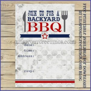 Free Printable Cookout Invitations