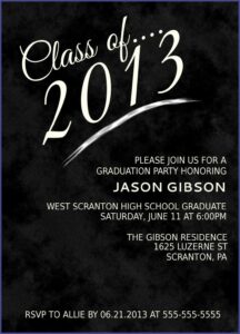 Free Printable High School Graduation Party Invitation Templates