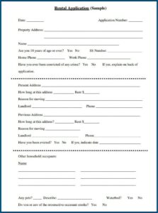 Free Printable House Rental Forms