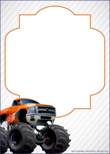 Free Printable Monster Truck Invitation Templates Free
