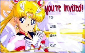 Free Sailor Moon Birthday Invitations
