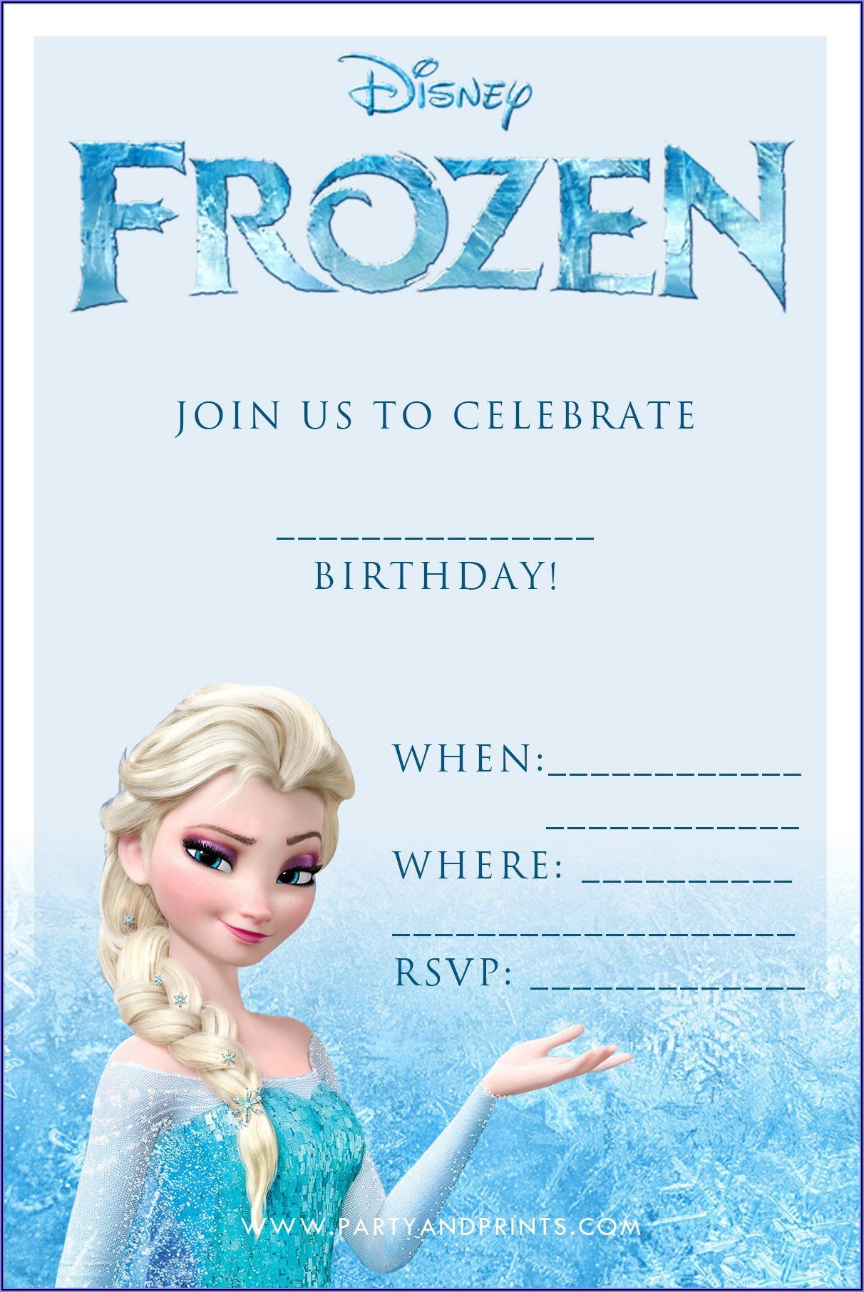 Frozen Invitations Online Free