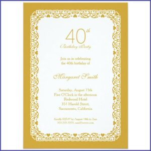 Fun 40th Birthday Invitation Wording