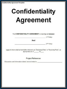 Generic Confidentiality Agreement Form