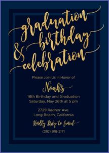 Graduation And 18th Birthday Invitations
