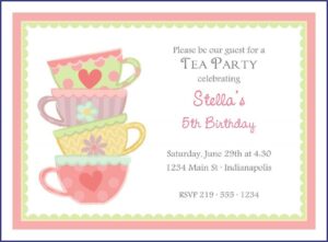 High Tea Invitation Template (free)