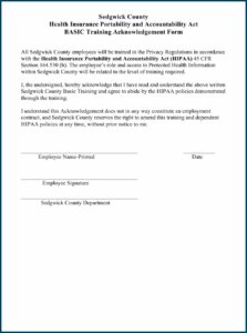 Hipaa Form For Employees To Sign