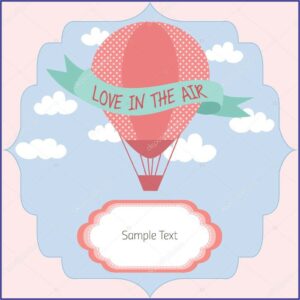 Hot Air Balloon Invitation Card