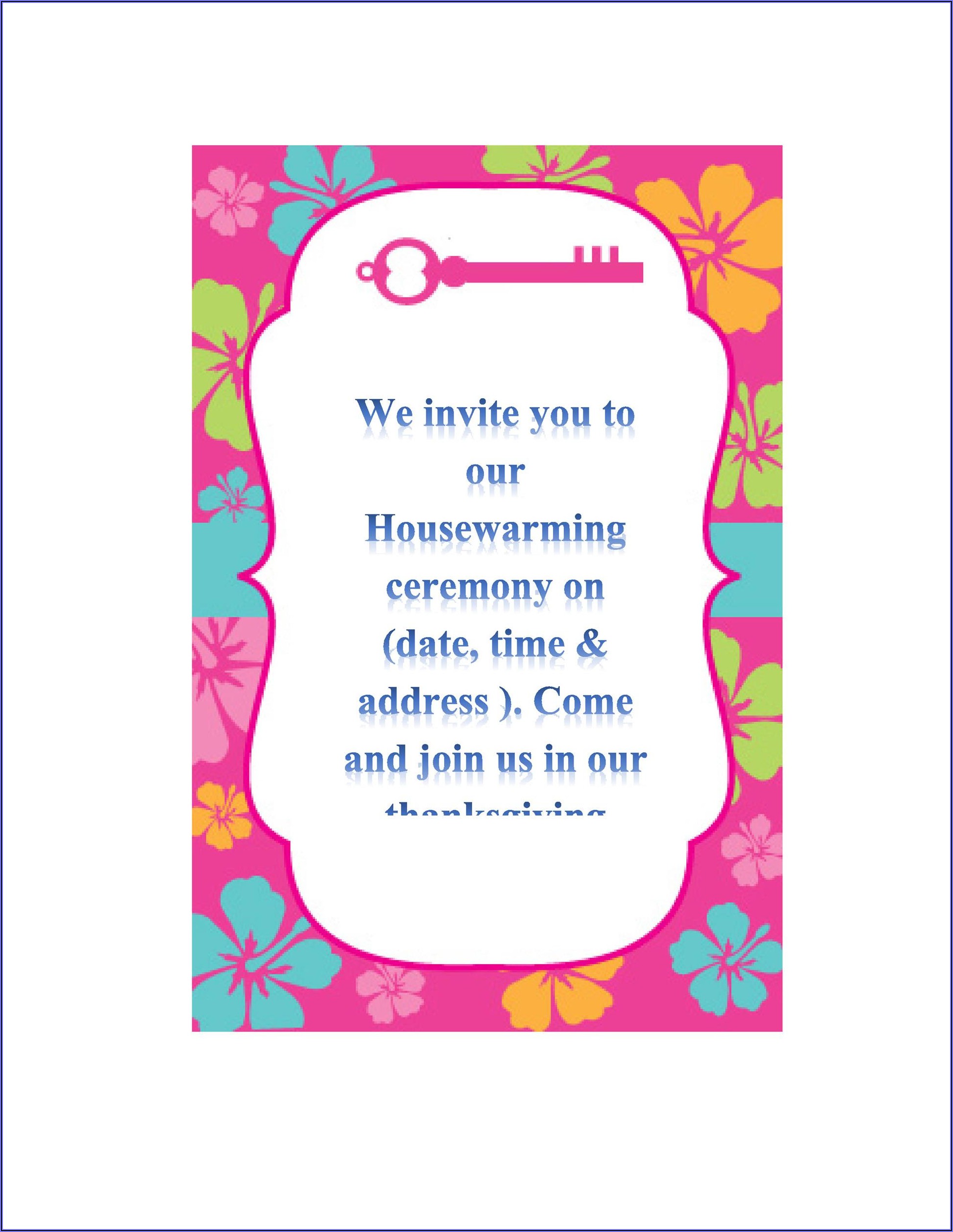 House Warming Invitation Card Indian