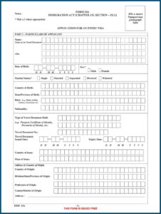 Indian Visa Application Form For Bangladesh Pdf
