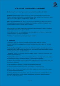 Intellectual Property Protection Agreement Template
