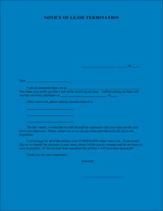 Letter Format For Termination Of Rental Agreement