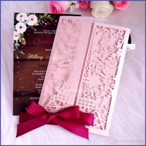 Light Pink Quinceanera Invitations