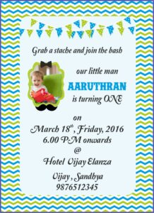 Little Man Birthday Invitation Template