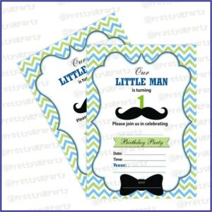 Little Man Birthday Party Invitation Template