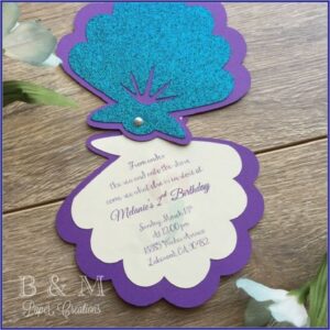Little Mermaid Birthday Invitations Diy