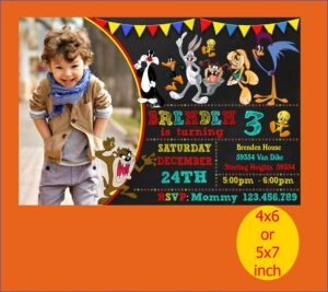 Looney Tunes Birthday Invitations