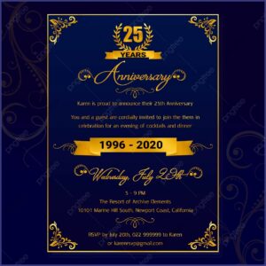 Make Anniversary Invitation Card Online Free