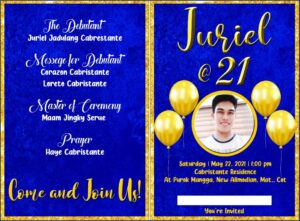 Male 21st Birthday Invitation Templates Free