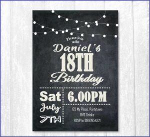 Male Birthday Invitation Design