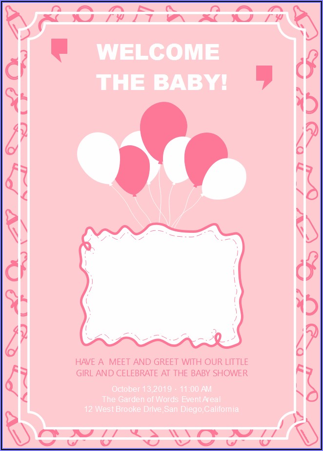 Meet The Baby Invitation Templates