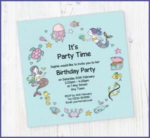 Mermaid Invitations Online Free