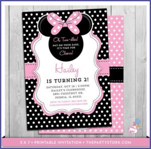 Minnie Mouse Oh Twodles Invitations