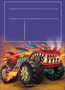 Monster Truck Invitation Templates Free