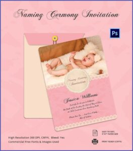 Naming Ceremony Invitation Card For Baby Boy In Kannada