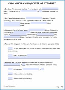 Ohio State Bar Association Financial Power Of Attorney Form