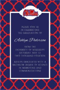 Ole Miss Graduation Invitations