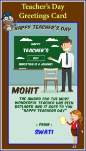 Online Invitation Card Maker For Teachers Day