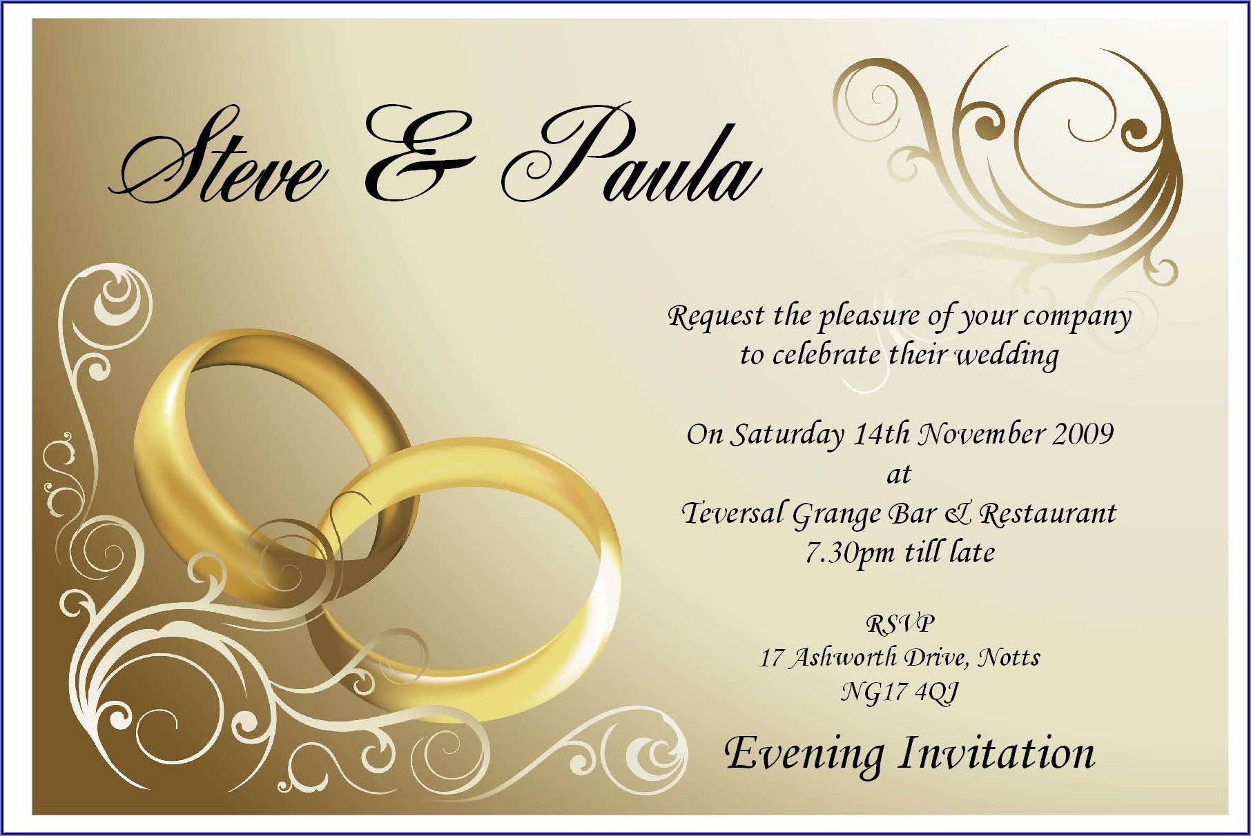 Online Marriage Invitation Card Template