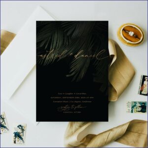 Palm Tree Wedding Invitations Template