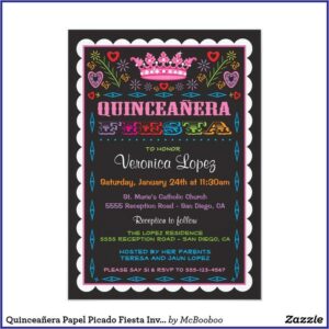 Papel Picado Quince Invitations