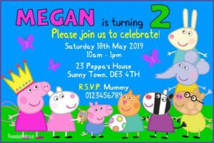 Peppa Pig Personalised Invitations