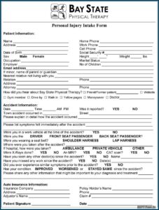 Personal Injury Intake Form