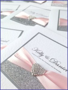 Pink And Silver Wedding Invitations