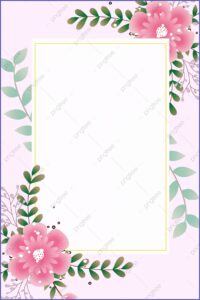 Pink Flower Wedding Invitation Background